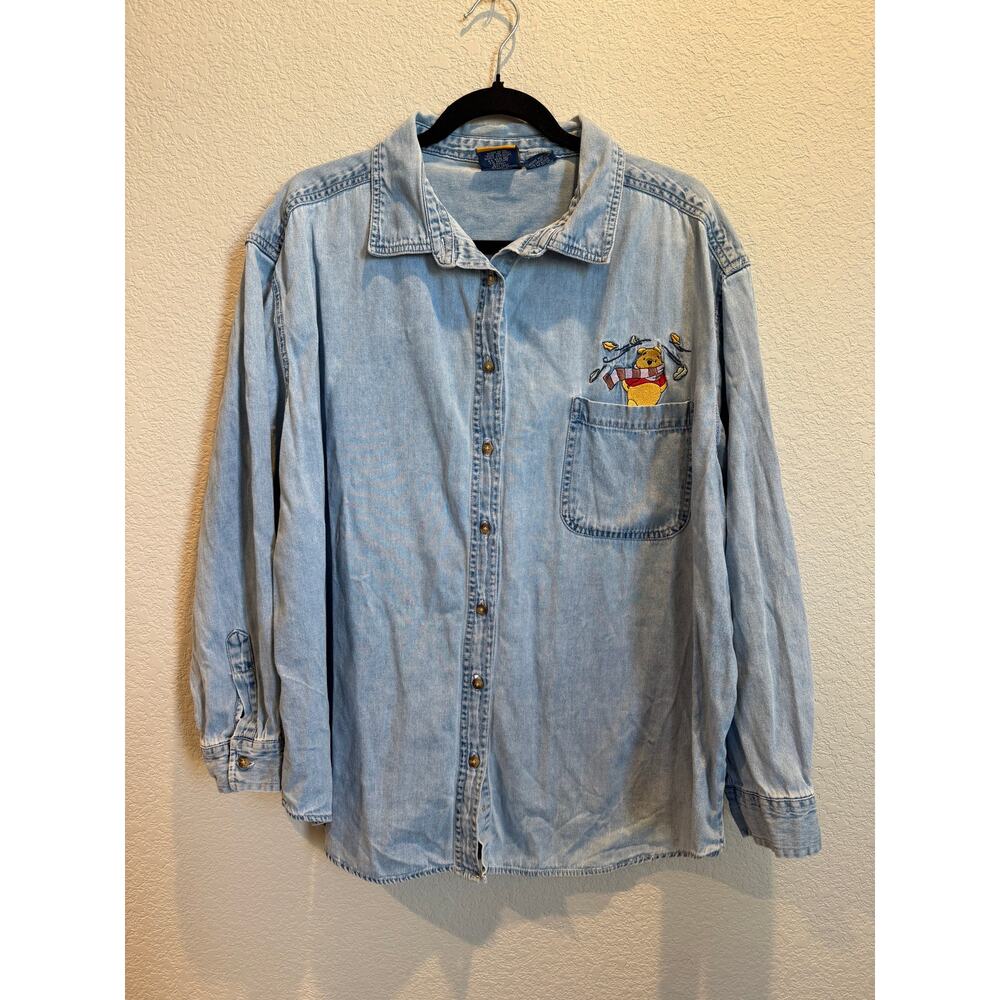 Vintage‎ Denim Winnnie the Pooh Button Down Size 24W